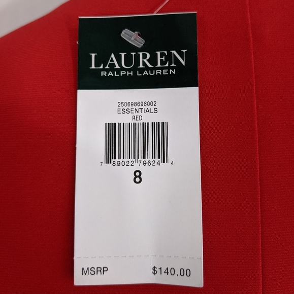 ☀️LAUREN Ralph Lauren NWT cold shoulder dress 8 red - Picture 11 of 17